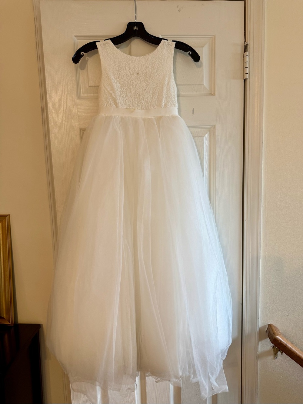Girls Ball Gown Flower Girl Dress Lace & Tulle - Picture 3 of 16